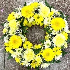 Open Wreath in yellows and white